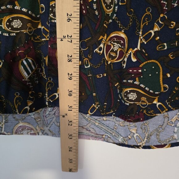 Vintage Tommy Hilfiger Equestrian Print Shirt Western Saddle Horses Mens Small - Picture 15 of 16